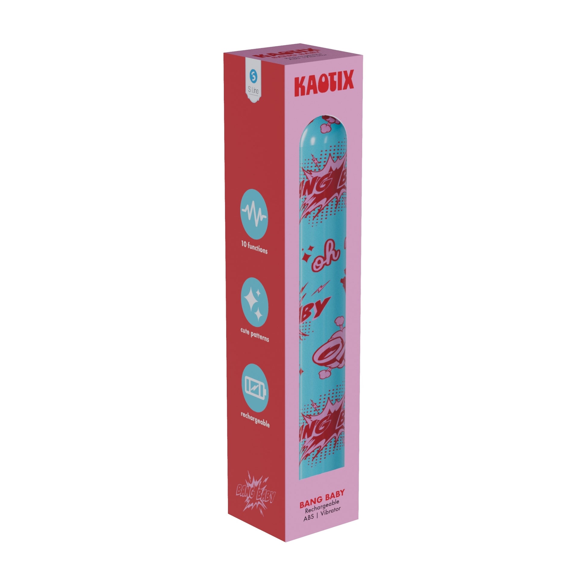 S-LINE Kaotix Display Box - USB Rechargeable Vibrators - Counter Display of 4 x 5 each - SLI294DIS