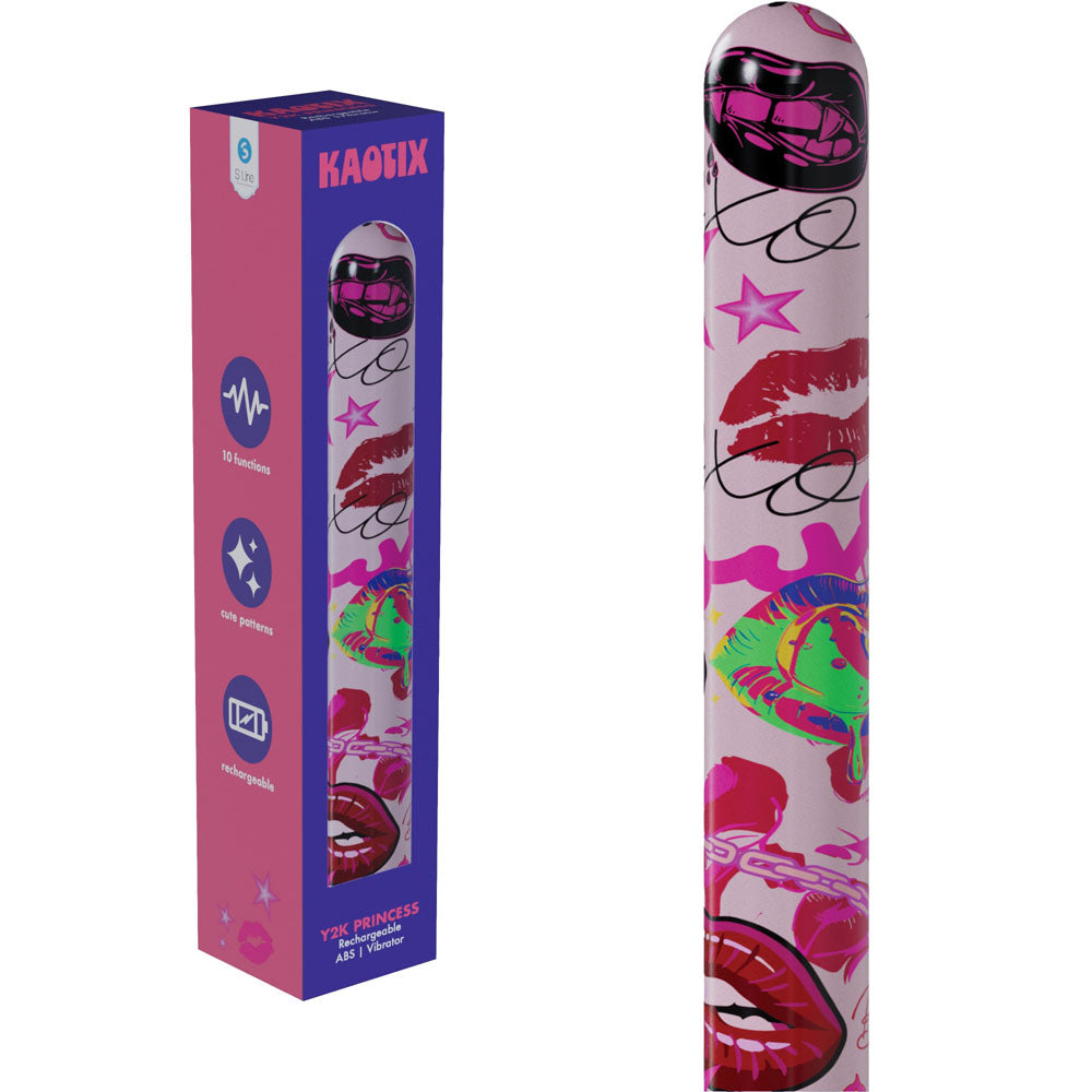S-LINE Kaotix Y2K Princess - Powder Pink 17.8 cm USB Rechargeable Vibrator - SLI294PPNK