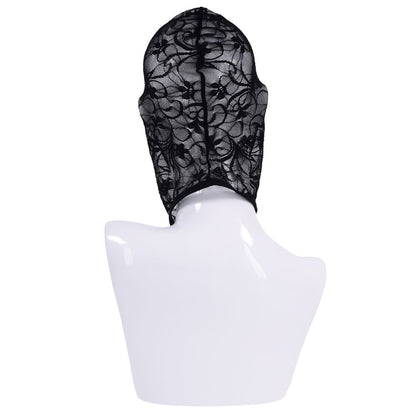 Sex & Mischief Lace Hush Hood - Black Hood-SS10101