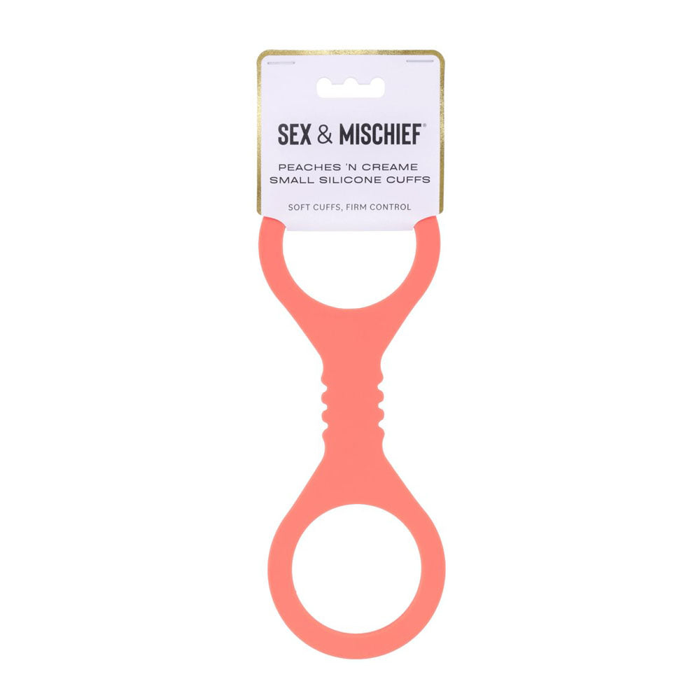 Sex & Mischief Peaches n CreaMe Small Silicone Cuffs - Peach Silicone Restraints-SS10201