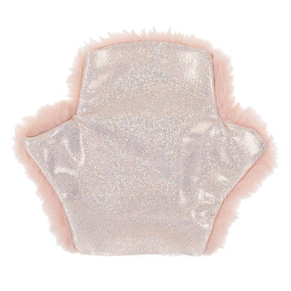 Sex & Mischief Peaches n CreaMe Spiked Sensory Glove - Peach Furry Glove with Metal Spikes-SS10204