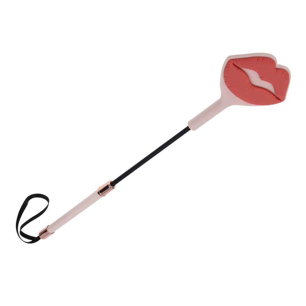 Sex & Mischief Peaches n CreaMe Kiss Crop - Peach Lip Tipped Crop Whip-SS10210
