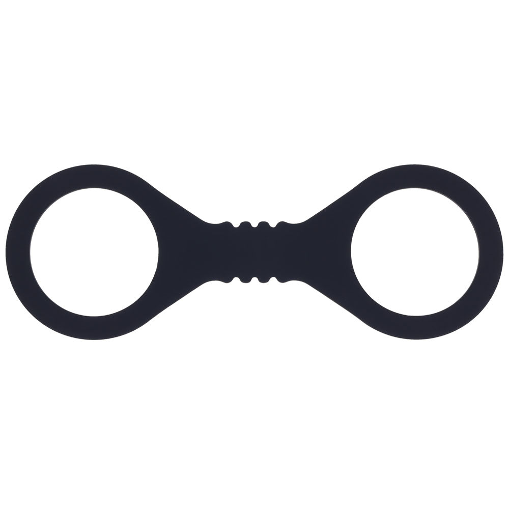 Sex & Mischief Shadow Small Silicone Cuffs - Black Small Restraints-SS10227