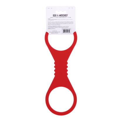 Sex & Mischief Amor Large Silicone Cuffs - Red Large Restraints-SS10230