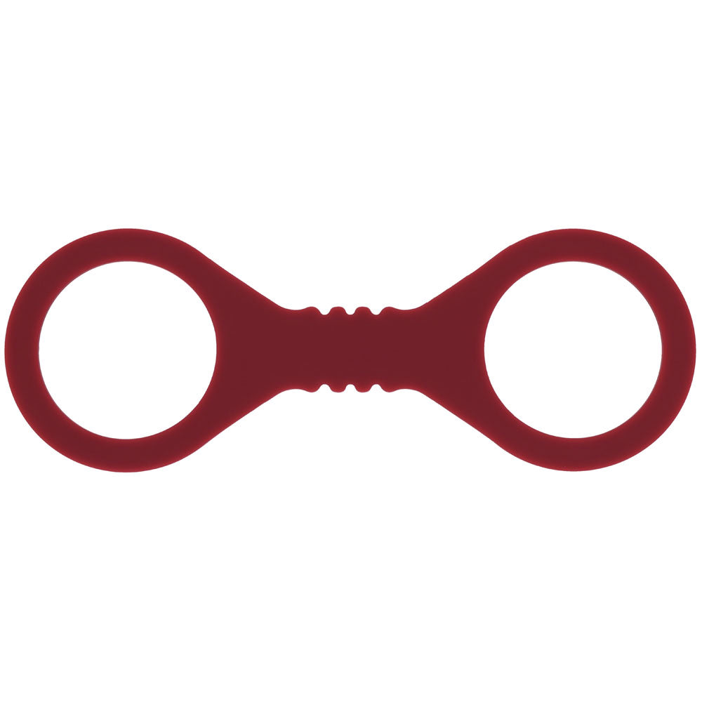 Sex & Mischief Enchanted Small Silicone Cuffs - Burgundy Small Restraints-SS10231