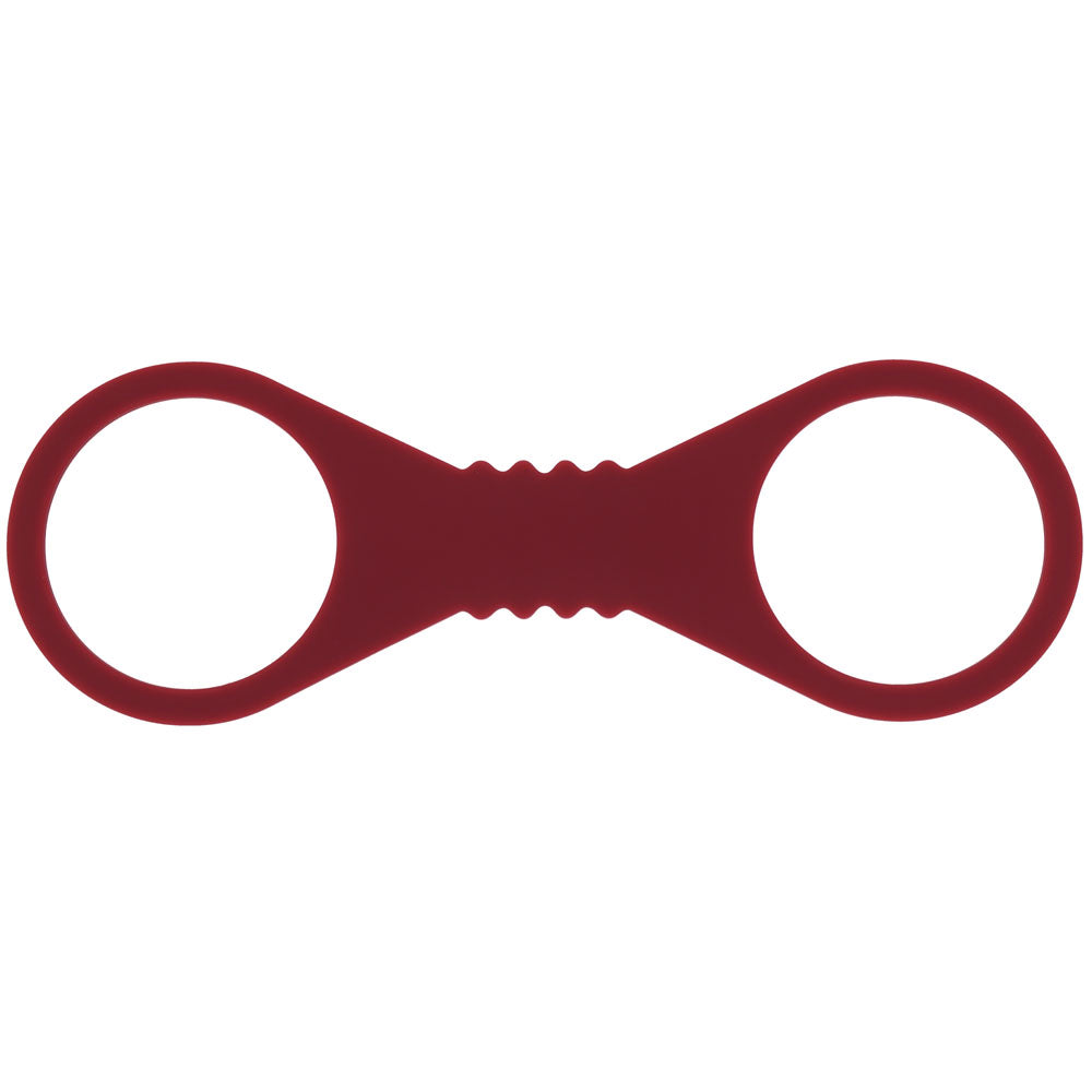 Sex & Mischief Enchanted Large Silicone Cuffs - Burgundy Large Restraints-SS10232