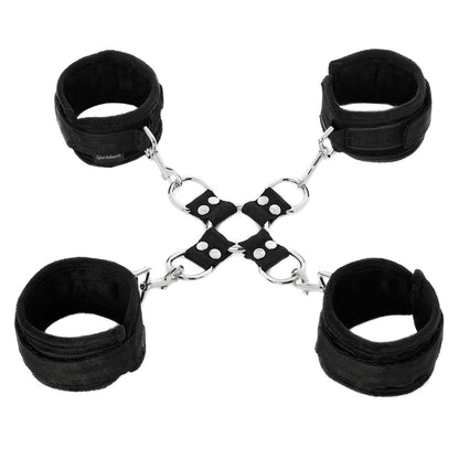 SPORTSHEETS 5 Piece Hot Tie & Cuff Set - Black Restraints - SS32501