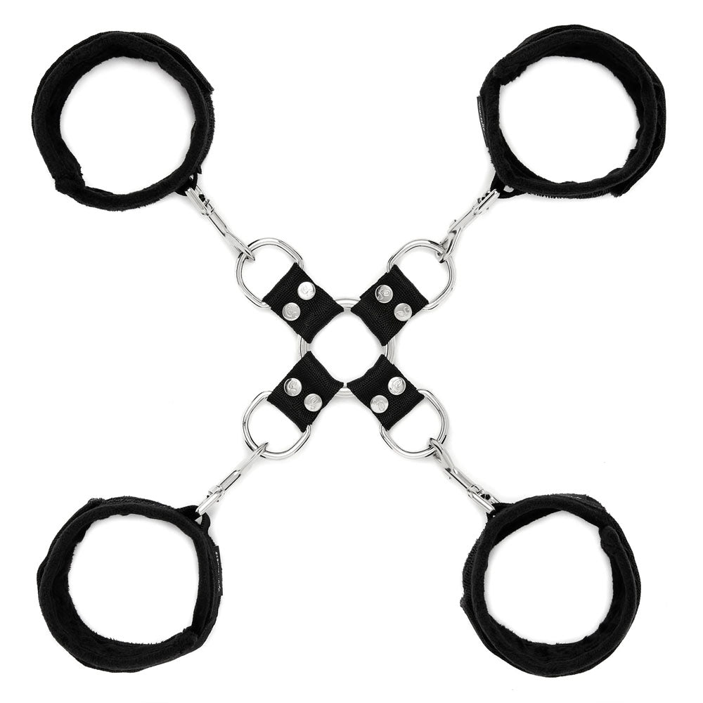 SPORTSHEETS 5 Piece Hot Tie & Cuff Set - Black Restraints - SS32501