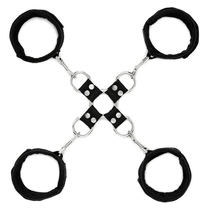 SPORTSHEETS 5 Piece Hot Tie & Cuff Set - Black Restraints - SS32501