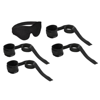 SPORTSHEETS Beginners Bondage Fantasy Kit - Black Restraint Kit - SS35001