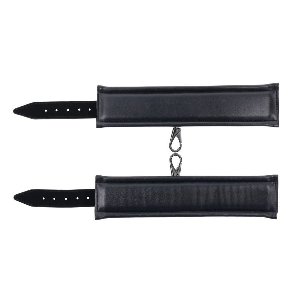 SPORTSHEETS Velvet Noir Handcuffs - Black Adjustable Cuff Restraints-SS37001
