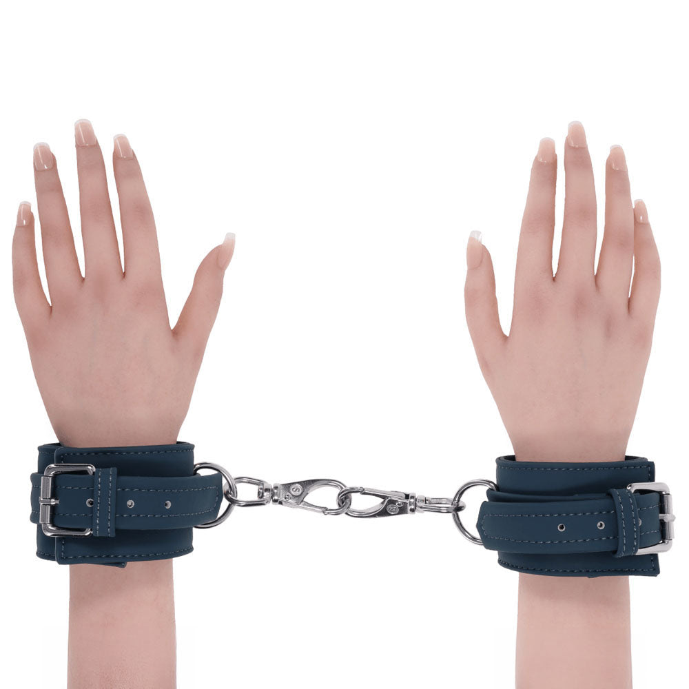 SPORTSHEETS Signature Twilight Tease Handcuffs - Blue Adjustable Restraints - SS68102