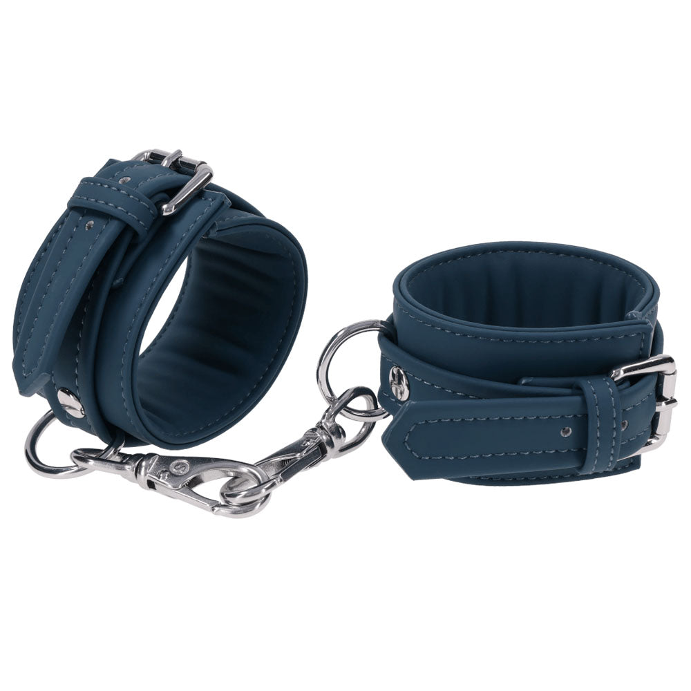 SPORTSHEETS Signature Twilight Tease Handcuffs - Blue Adjustable Restraints - SS68102