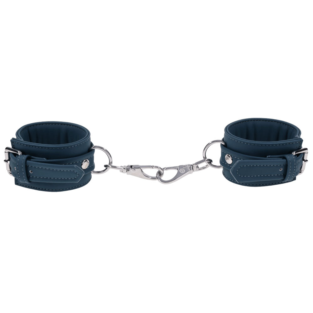 SPORTSHEETS Signature Twilight Tease Handcuffs - Blue Adjustable Restraints - SS68102