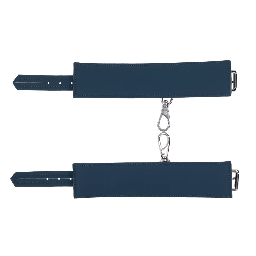 SPORTSHEETS Signature Twilight Tease Handcuffs - Blue Adjustable Restraints - SS68102