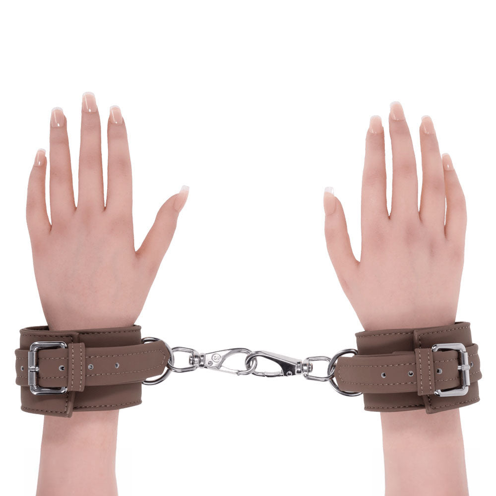 SPORTSHEETS Signature Dawn Dream Handcuffs - Tan Adjustable Restraints - SS68103