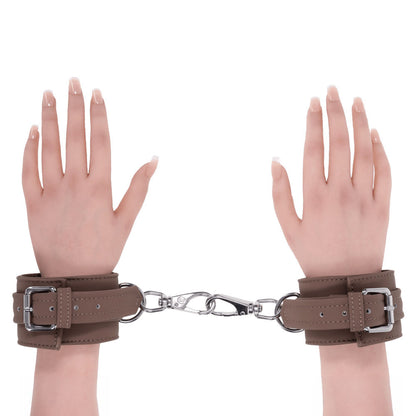 SPORTSHEETS Signature Dawn Dream Handcuffs - Tan Adjustable Restraints - SS68103