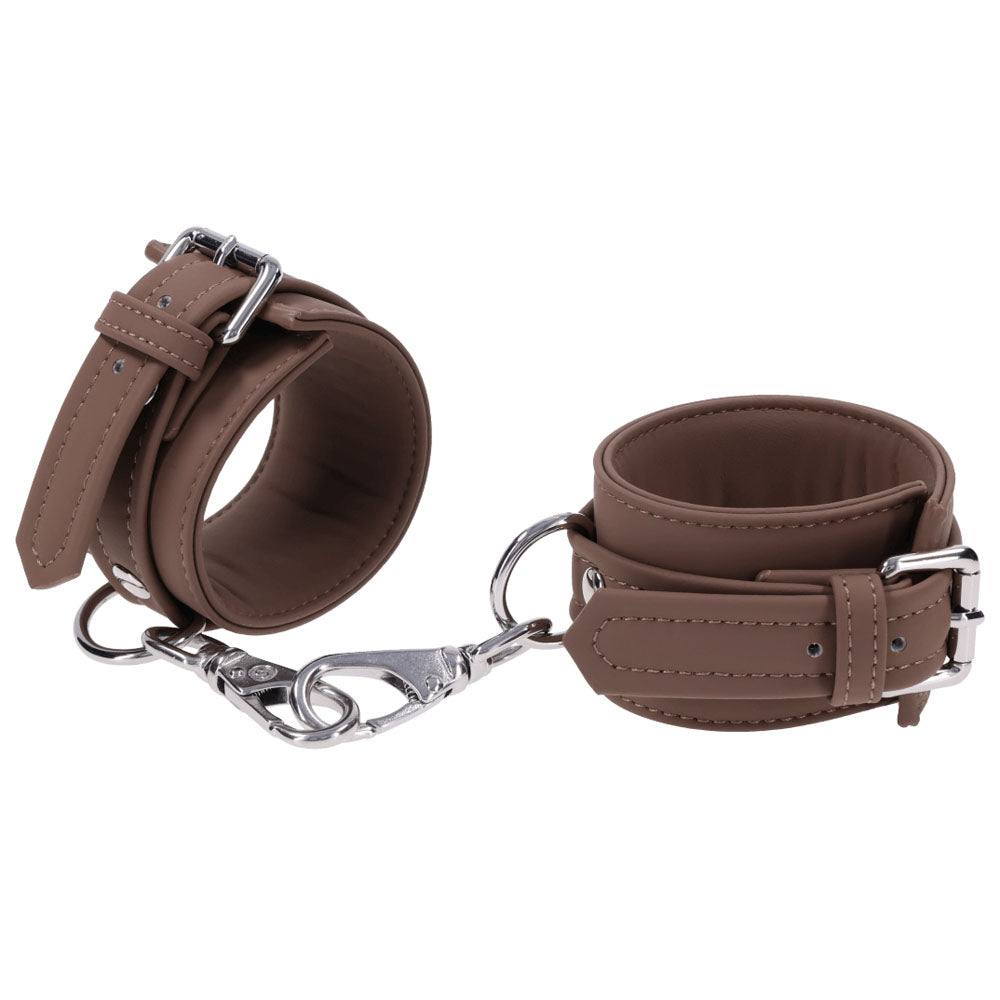SPORTSHEETS Signature Dawn Dream Handcuffs - Tan Adjustable Restraints - SS68103