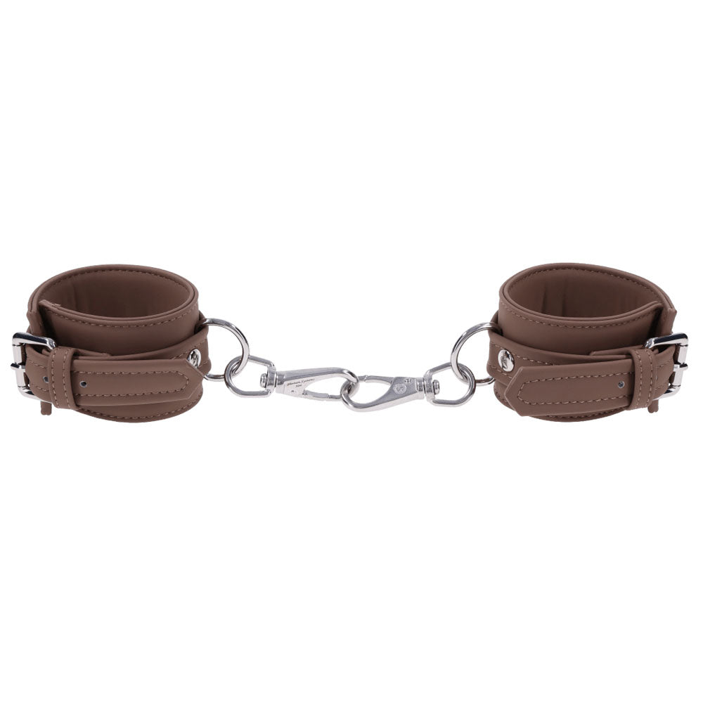 SPORTSHEETS Signature Dawn Dream Handcuffs - Tan Adjustable Restraints - SS68103