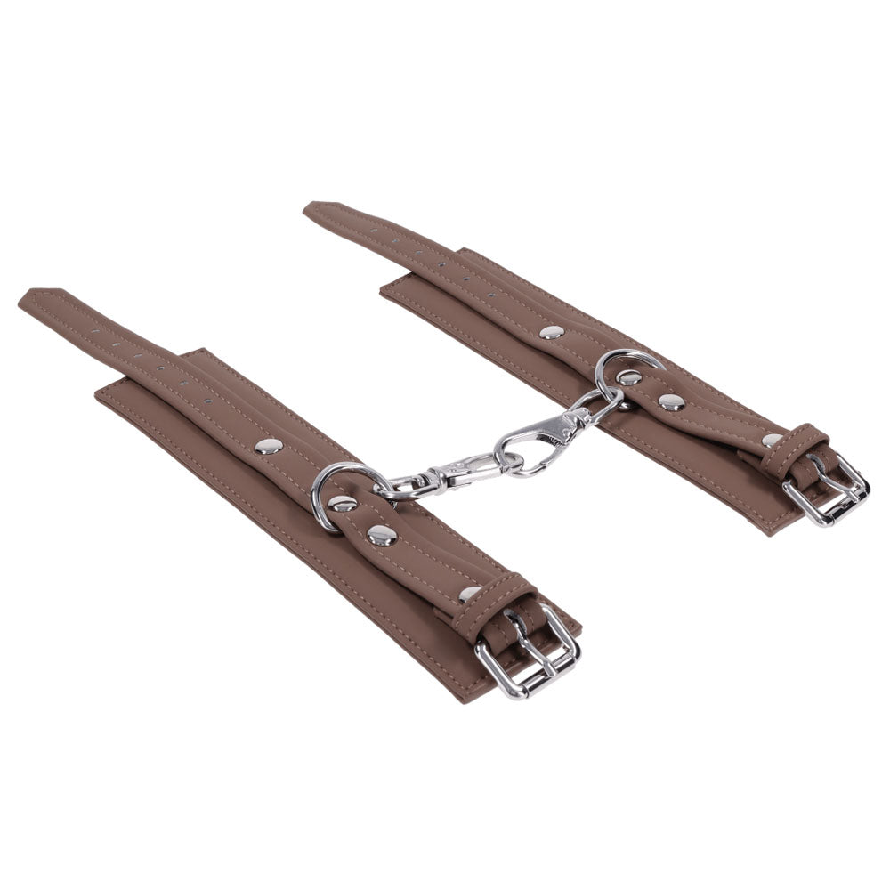 SPORTSHEETS Signature Dawn Dream Handcuffs - Tan Adjustable Restraints - SS68103
