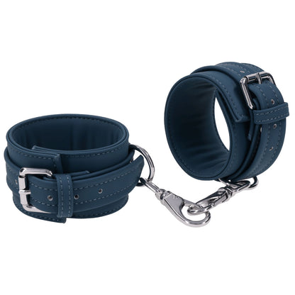 SPORTSHEETS Signature Twilight Tease Ankle Cuffs - Blue Adjustable Leg Restraints - SS68105