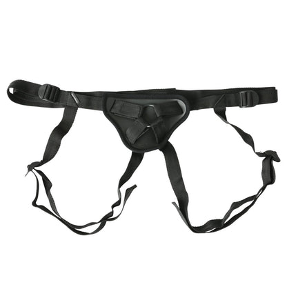 SPORTSHEETS Deep Dive Strap-On - Black Adjustable Strap-On Harness (No Probe Included) - SS69006
