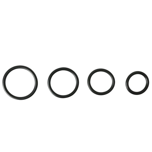 SPORTSHEETS Rubber O-Ring 4 Pack - Black Rings - 4 Pack-SS69401