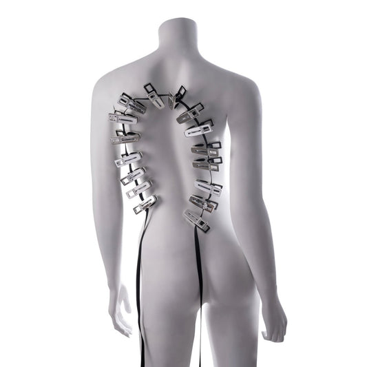 EDGE Body Zipper Clothes Pins - Chrome Chrome Pins - Set of 16 - SS98033