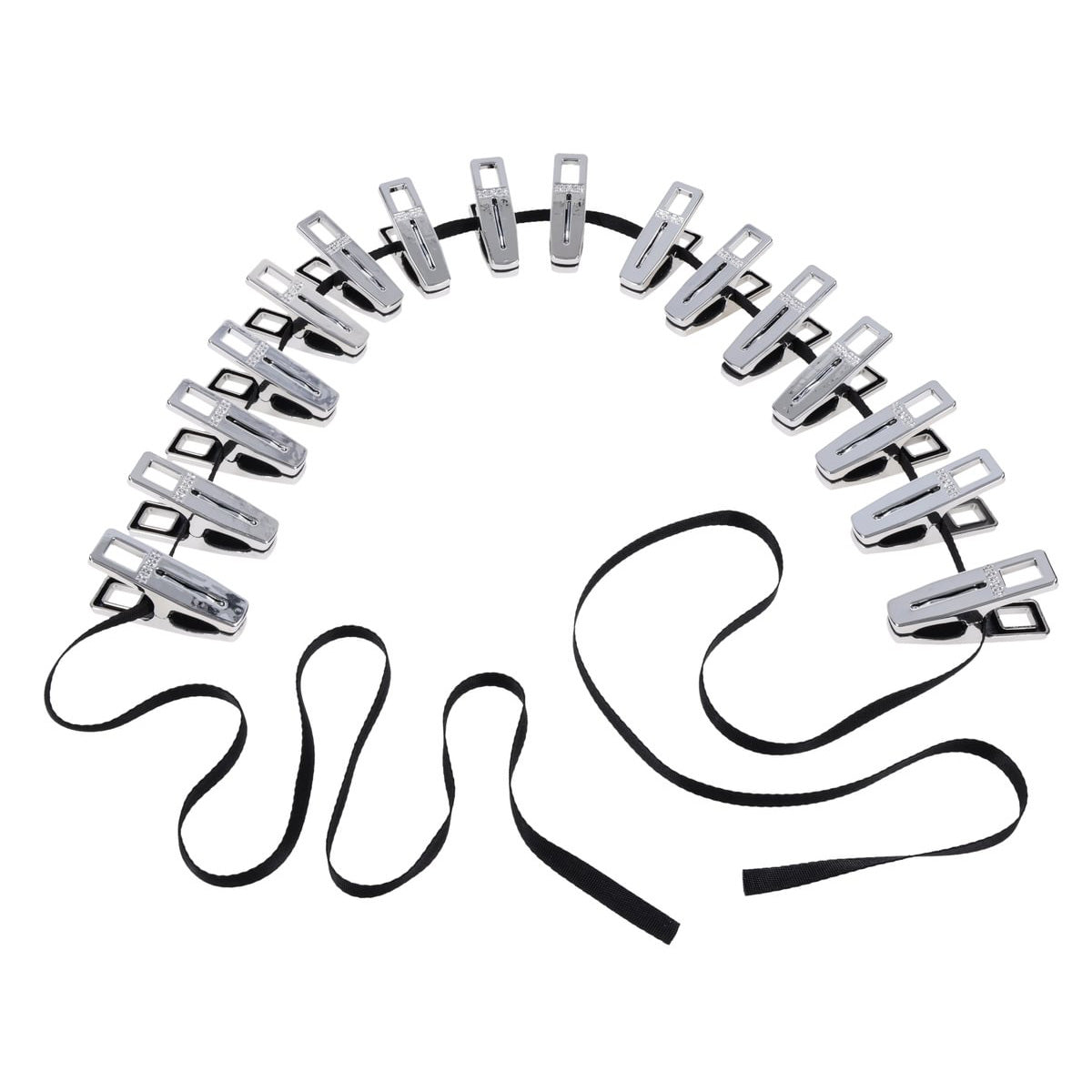 EDGE Body Zipper Clothes Pins - Chrome Chrome Pins - Set of 16 - SS98033