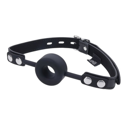 EDGE Silicone Ring Gag - Black Mouth Restraint - SS98053