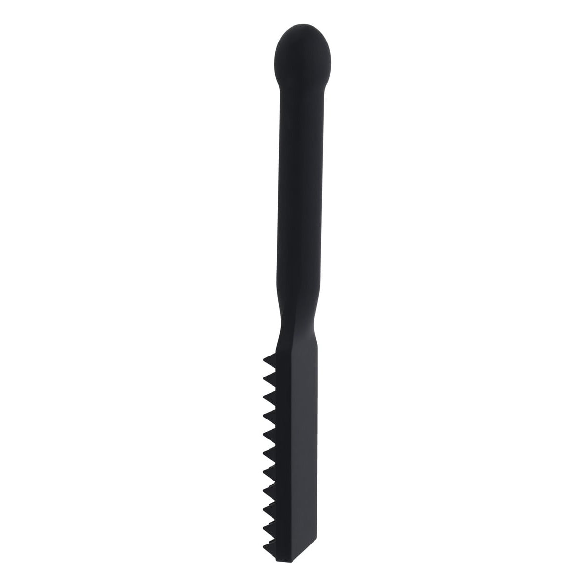 EDGE Spiked Silicone Paddle - Black Spanking Paddle with Insertable Handle - SS98054