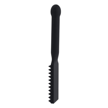 EDGE Spiked Silicone Paddle - Black Spanking Paddle with Insertable Handle - SS98054
