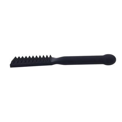 EDGE Spiked Silicone Paddle - Black Spanking Paddle with Insertable Handle - SS98054