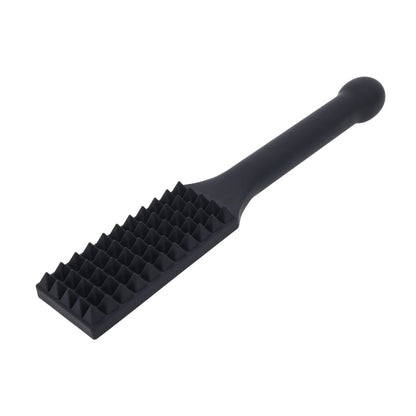 EDGE Spiked Silicone Paddle - Black Spanking Paddle with Insertable Handle - SS98054