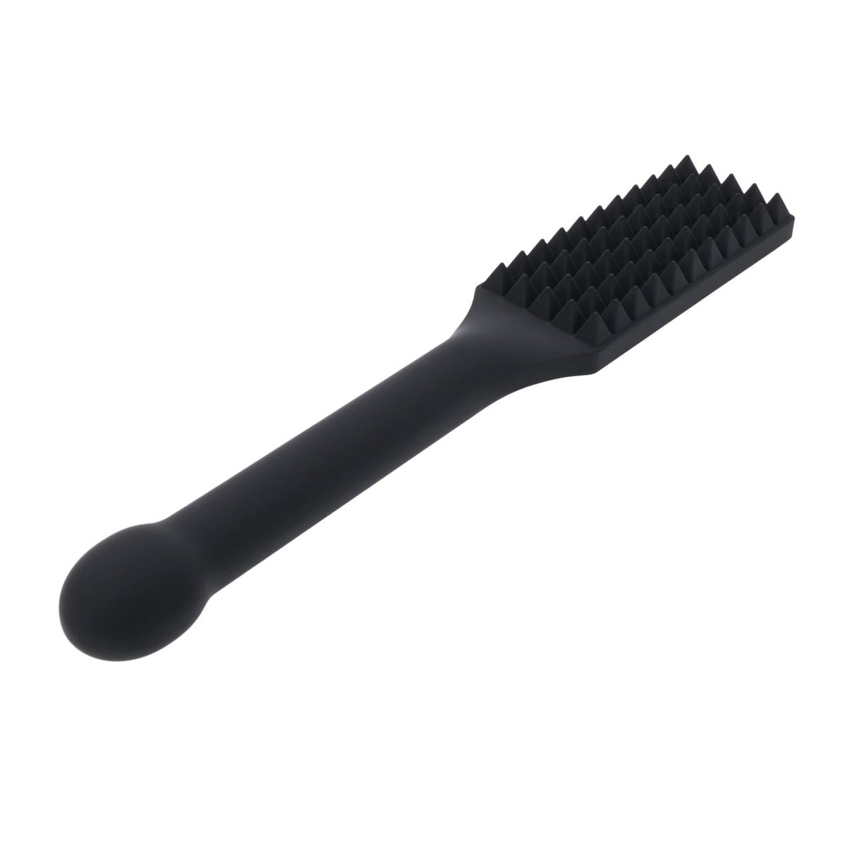 EDGE Spiked Silicone Paddle - Black Spanking Paddle with Insertable Handle - SS98054