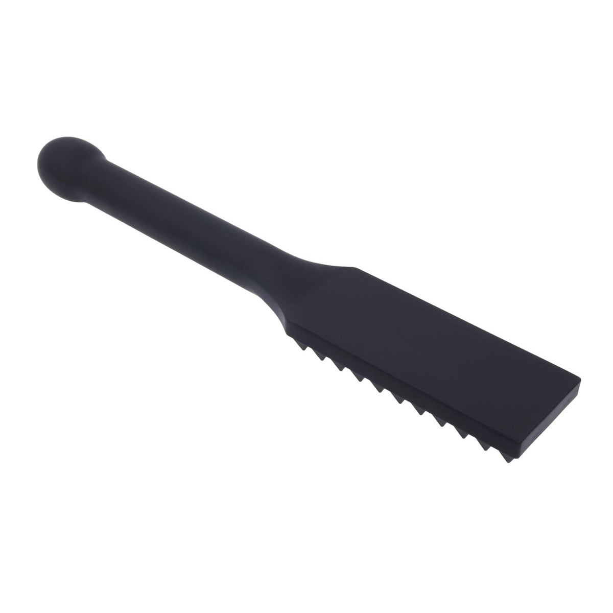 EDGE Spiked Silicone Paddle - Black Spanking Paddle with Insertable Handle - SS98054