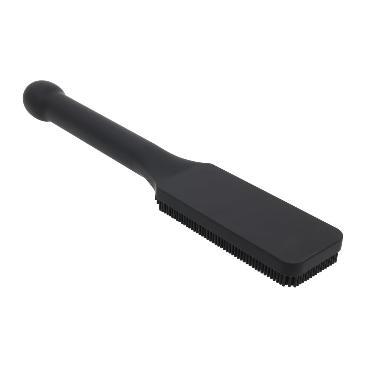 EDGE Pins & Needles Silicone Paddle - Black Spanking Paddle with Insertable Handle - SS98055