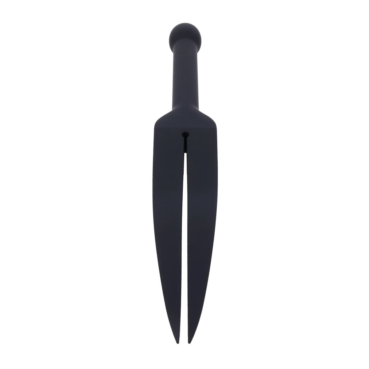 EDGE Silicone Tawse - Black Silicone Tawse Whip with Insertable Handle - SS98057