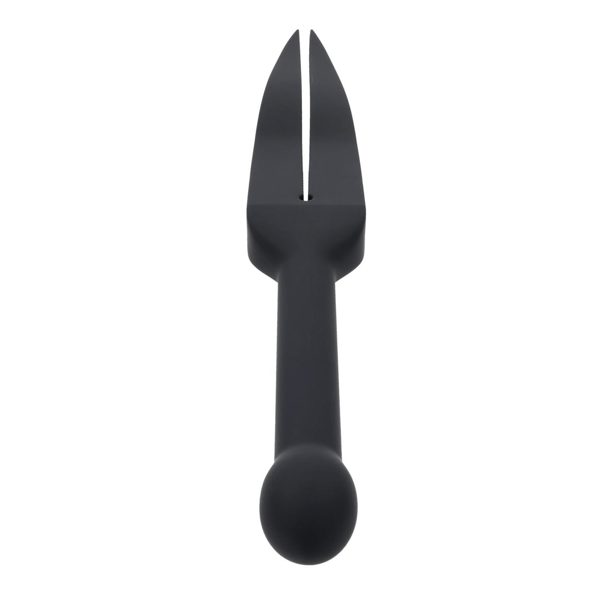 EDGE Silicone Tawse - Black Silicone Tawse Whip with Insertable Handle - SS98057
