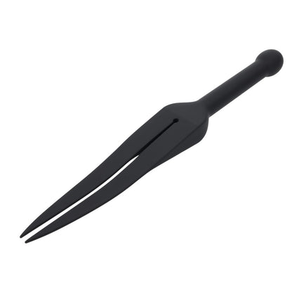EDGE Silicone Tawse - Black Silicone Tawse Whip with Insertable Handle - SS98057