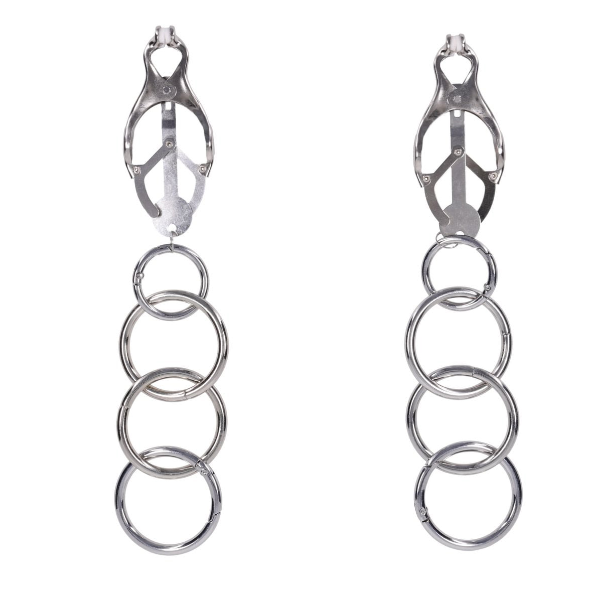 EDGE Tuggable Clover Clamps - Metal Nipple Restraints - SS98064