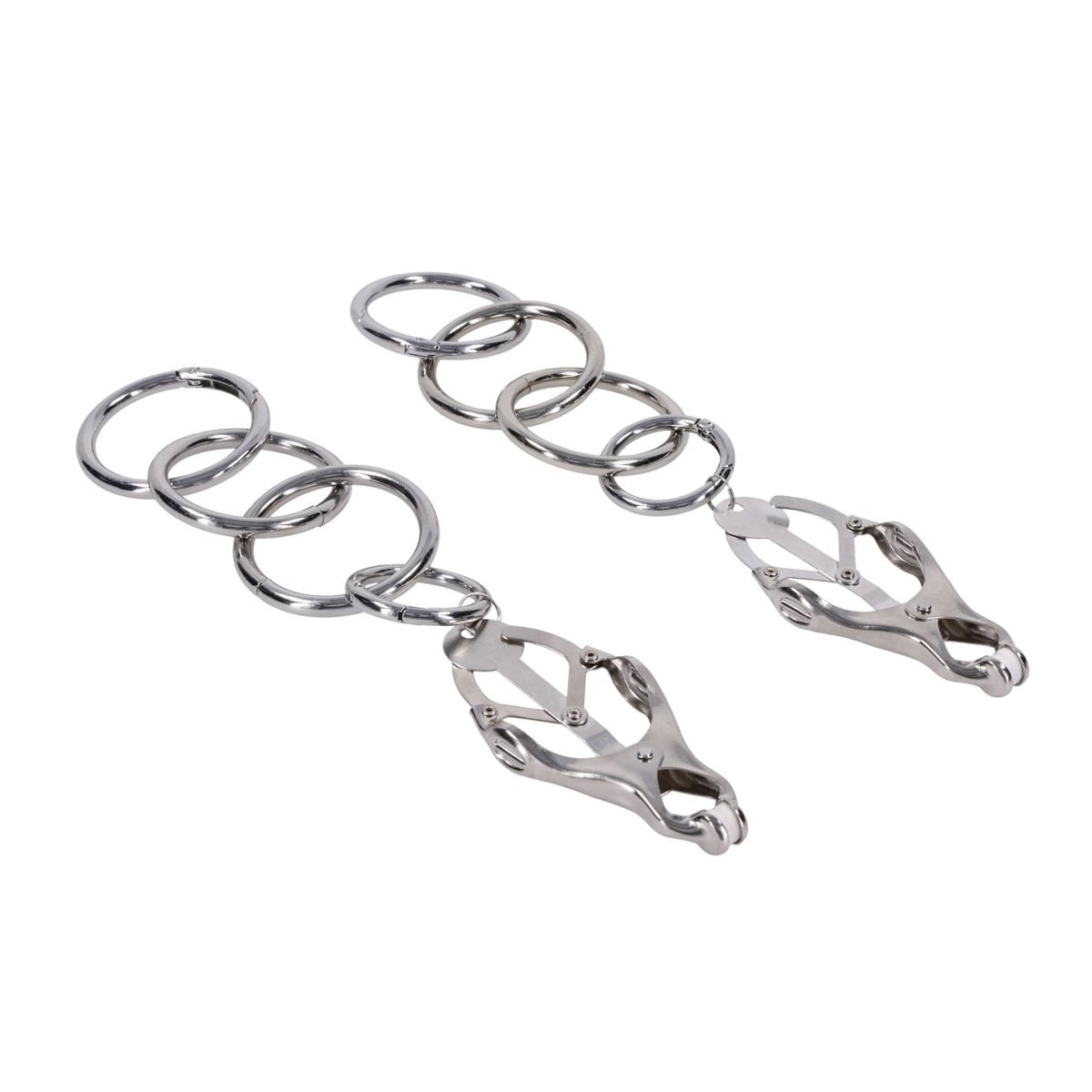 EDGE Tuggable Clover Clamps - Metal Nipple Restraints - SS98064