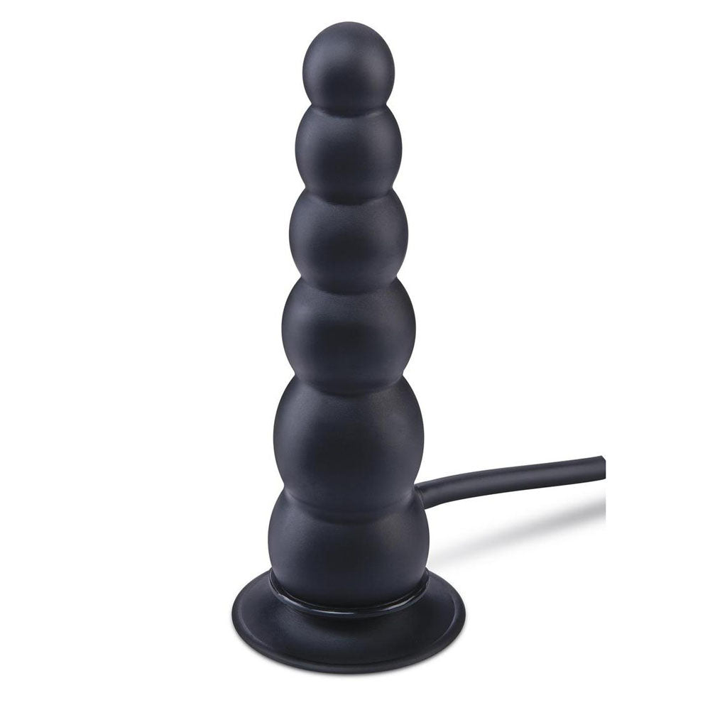 Size Up 7 Inch Ripple Inflatable Butt Plug - Black 20.3 cm Inflatable Butt Plug-SU109