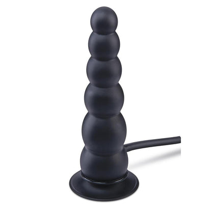 Size Up 7 Inch Ripple Inflatable Butt Plug - Black 20.3 cm Inflatable Butt Plug-SU109