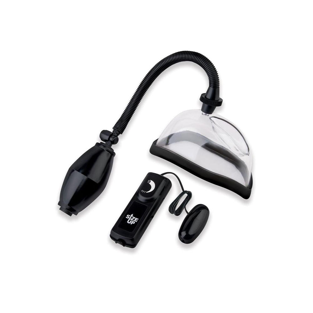Size Up Vibrating Pussy Pump - Clear Vibrating Vagina Pump-SU112