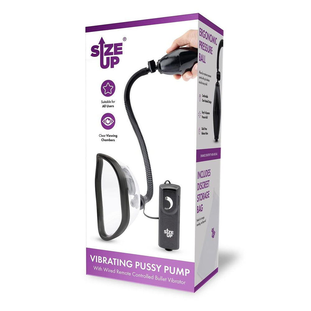Size Up Vibrating Pussy Pump - Clear Vibrating Vagina Pump-SU112