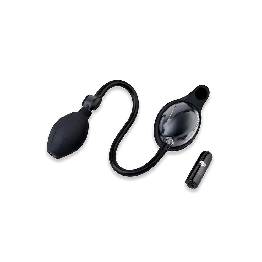 Size Up Vibrating Mini Pussy & Clitoral Pump - Clear USB Rechargeable Vibrating Vaginal and Clitoral Pump-SU113