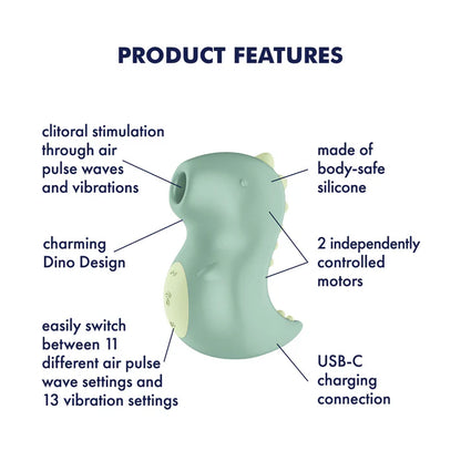 Satisfyer Din-OOOH - Mint Green USB Rechargeable Air Pulse Stimulator