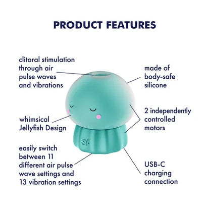 Satisfyer Jelly-cious- Green USB Rechargeable Air Pulse Stimulator