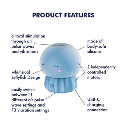 Satisfyer Jelly-cious - Blue USB Rechargeable Air Pulse Stimulator